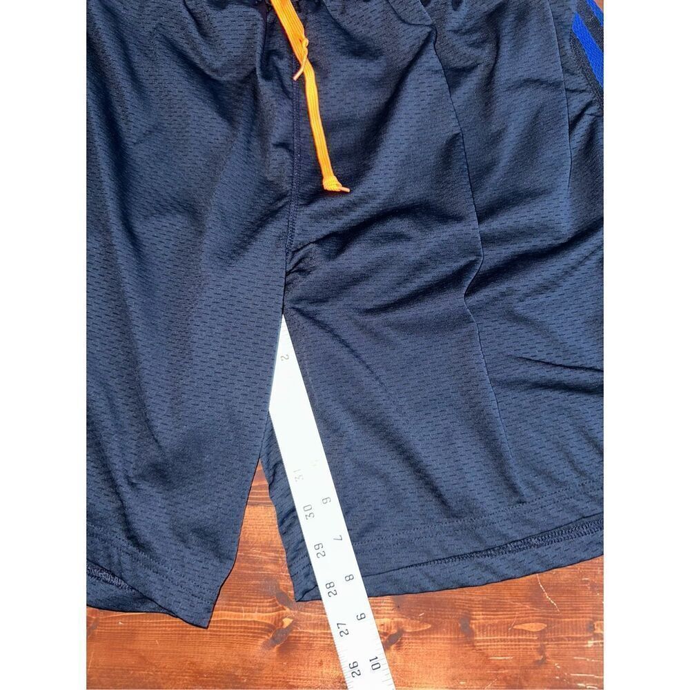 Adidas Men's Large Designed 2 Move Climacool 3-Stripes Shorts Orange/Navy Blue/B - Picture 8 of 9